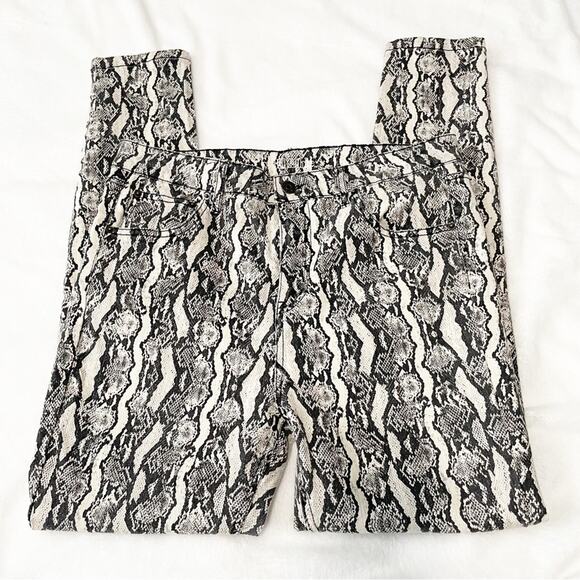 Wild Fable snake print skinny high rise jeans size 12 cream black - Picture 5 of 8